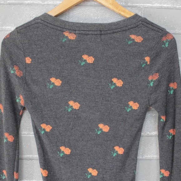 Wildfox Rose Ditsy Hallows Henley Bodysuit XS - Picture 6 of 7